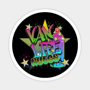 Van Life Rules Graffiti Design Magnet